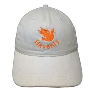 Queensboro Havenly Bird Embroidered Baseball Cap White One Size Slideback Hat